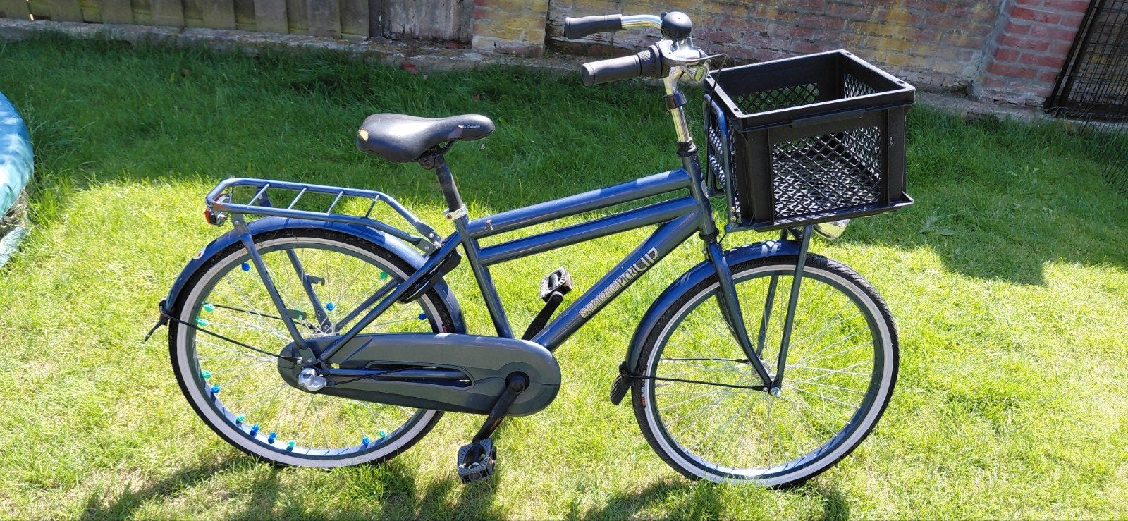 24 inch jongensfiets met mandje, Ophalen, Gebruikt, Sparta pickup, Terugtraprem