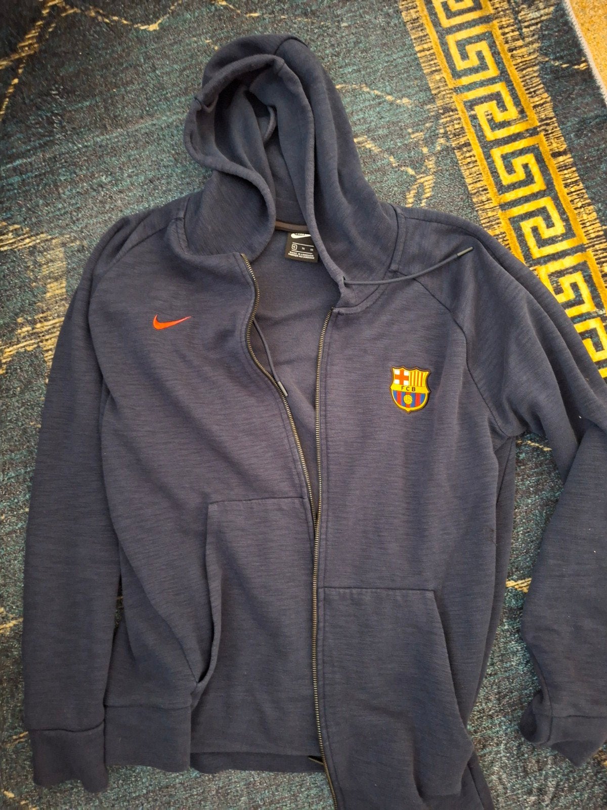 Nike FC Barcelona Hoodie - Donkerblauw, Nike, Maat 56/58 (XL), Gedragen, Verzenden