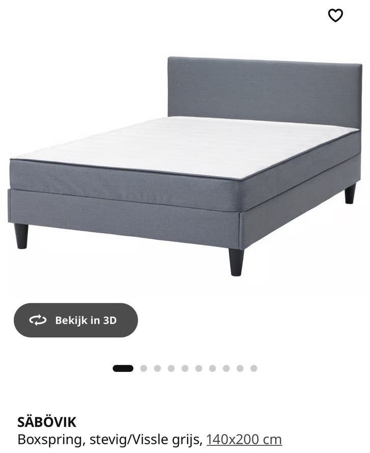 Boxspring zo goed als nieuw, Ophalen, Zo goed als nieuw, Tweepersoons, 140 cm