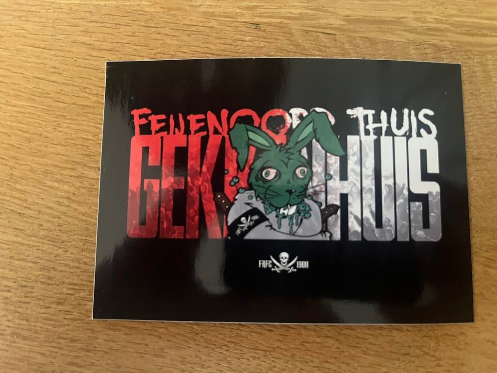 Feyenoord Thuis Gek Huis Sticker - Uniek Design, Ophalen of Verzenden, Nieuw, Sport