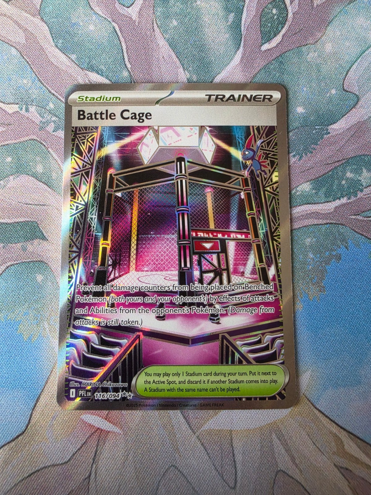 Pokemon phantasmal flames battle cage trainer 116/094, Ophalen of Verzenden, Nieuw, Losse kaart, Foil