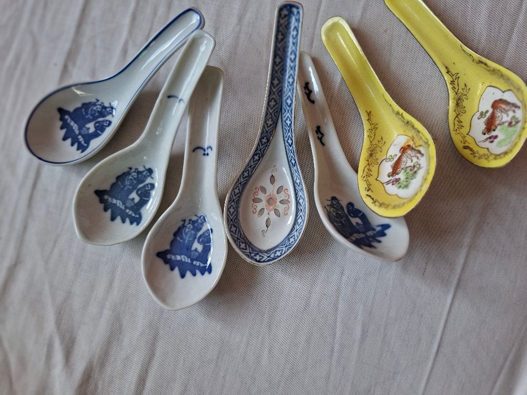 7 Chinese soeplepels, Ophalen of Verzenden
