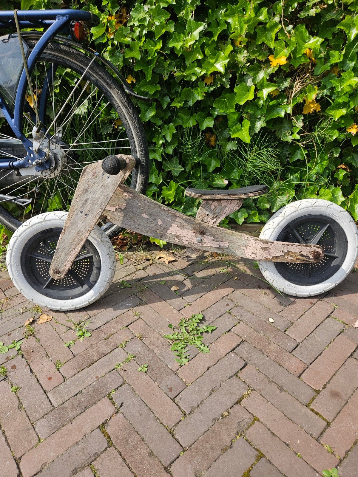 Houten loopfiets voor kinderen, Kinderen en Baby's, Speelgoed | Buiten | Voertuigen en Loopfietsen, Ophalen, Gebruikt, Loopfiets