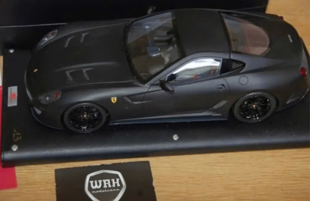 1:18 FERRARI 599 GTO matt black MR models LTD 20 in box WRH, Verzenden, Zo goed als nieuw, Auto, Overige merken
