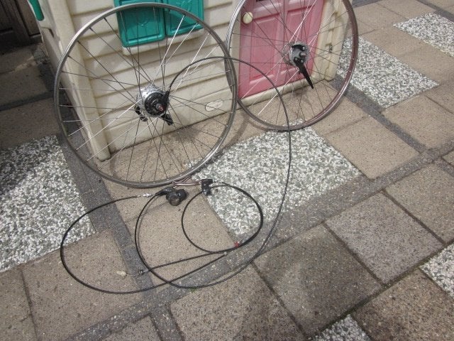 voor en achterwiel 28 inch.roestvrijstalen velgen/schothorst, Fietsen en Brommers, Gebruikt, Overige materialen, Gazelle, Ophalen