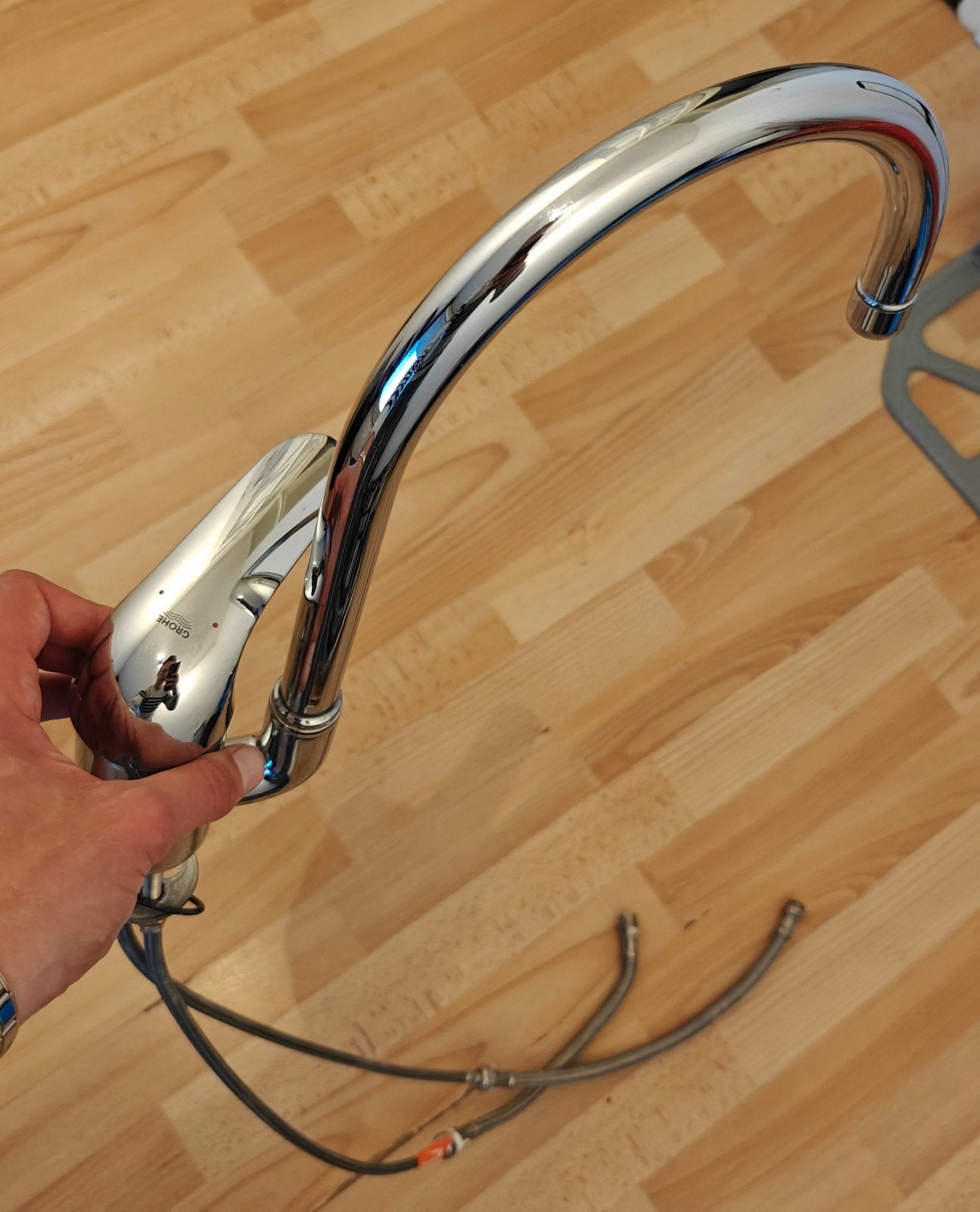 GROHE Euroeco keukenkraan, Ophalen of Verzenden, Gebruikt, Chroom, Kraan