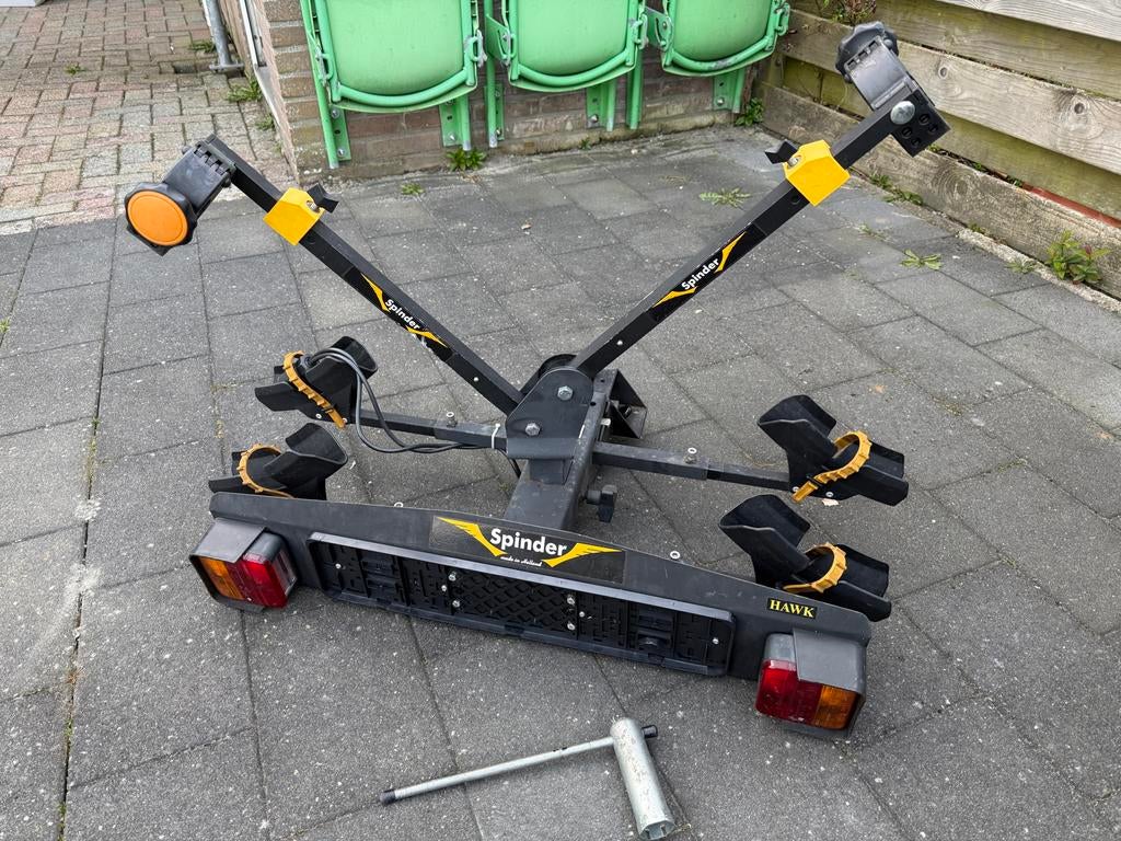 Spinder Hawk Fietsendrager voor 2 fietsen, Ophalen, 2 fietsen, Gebruikt, Trekhaakdrager