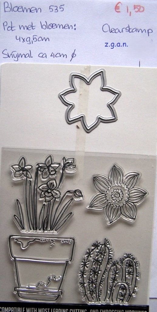 Bloemen 535 Clearstamp, Ophalen of Verzenden, Zo goed als nieuw, Clearstamp