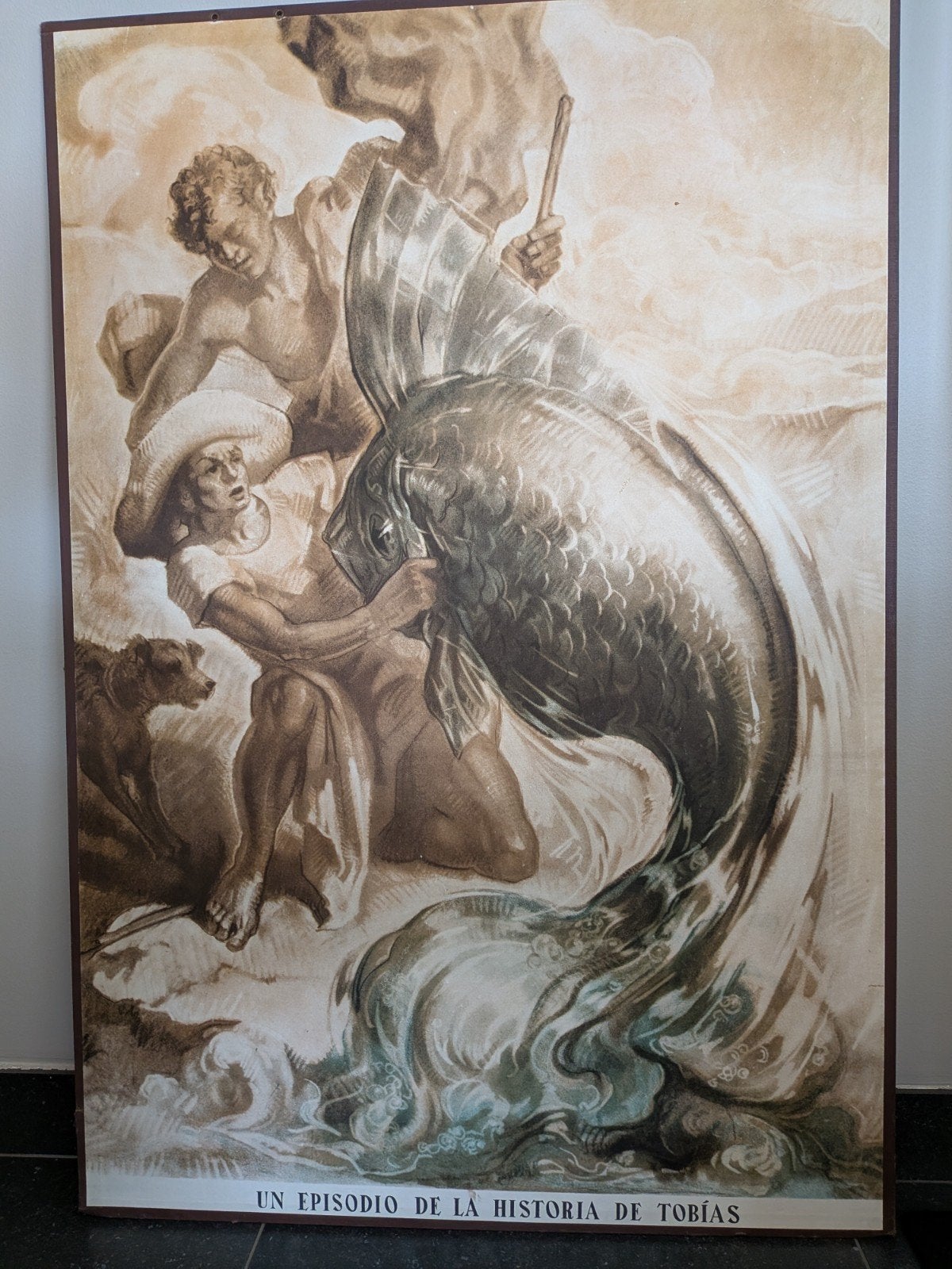 Un Episodio de la Historia de Tobías - Klassiek Schilderij, Antiek en Kunst, Kunst | Schilderijen | Klassiek, Ophalen, Tekening