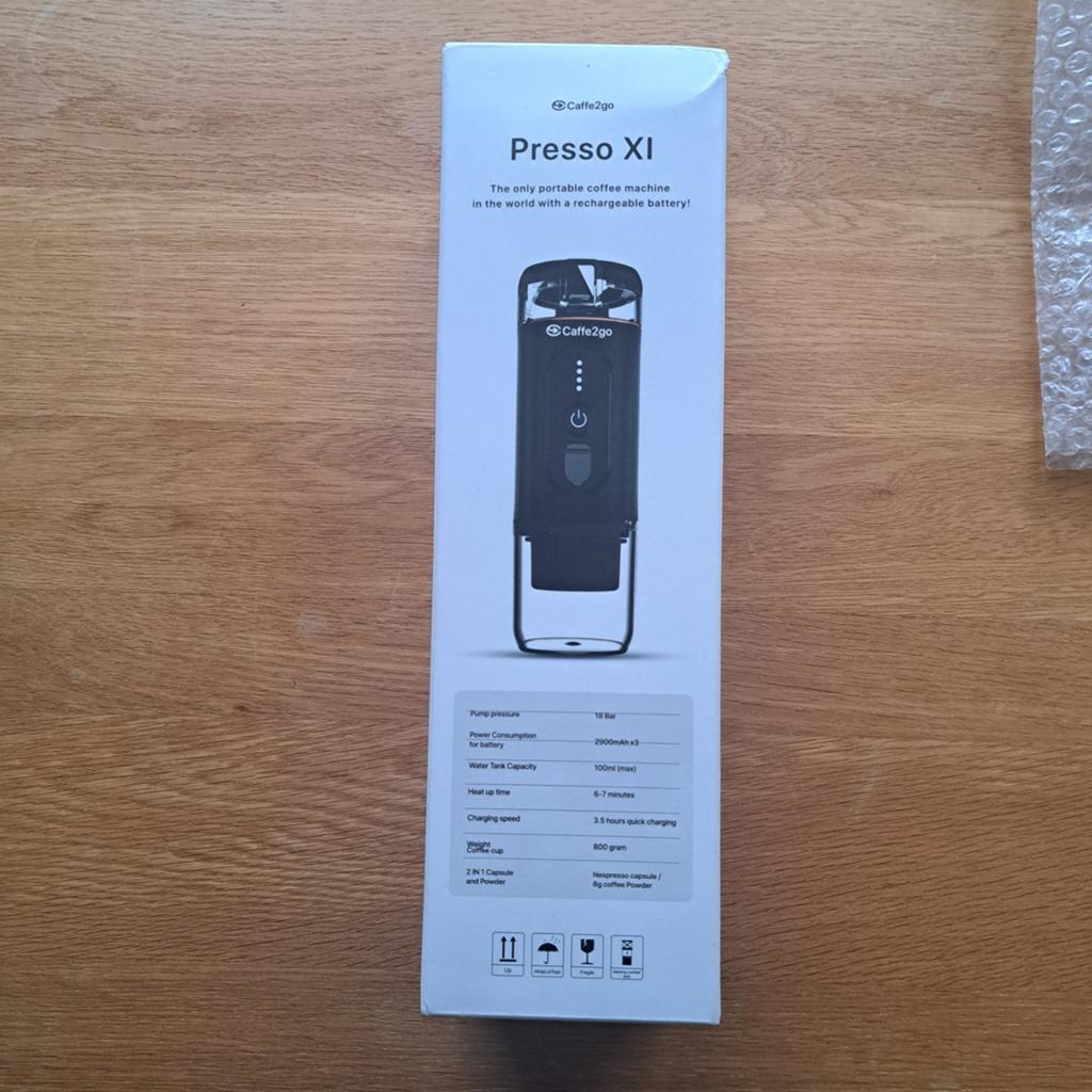 Caffe2go Presso XI Draagbare Koffiemachine - Nieuw in doos, Witgoed en Apparatuur, Koffiezetapparaten, Ophalen of Verzenden, Nieuw