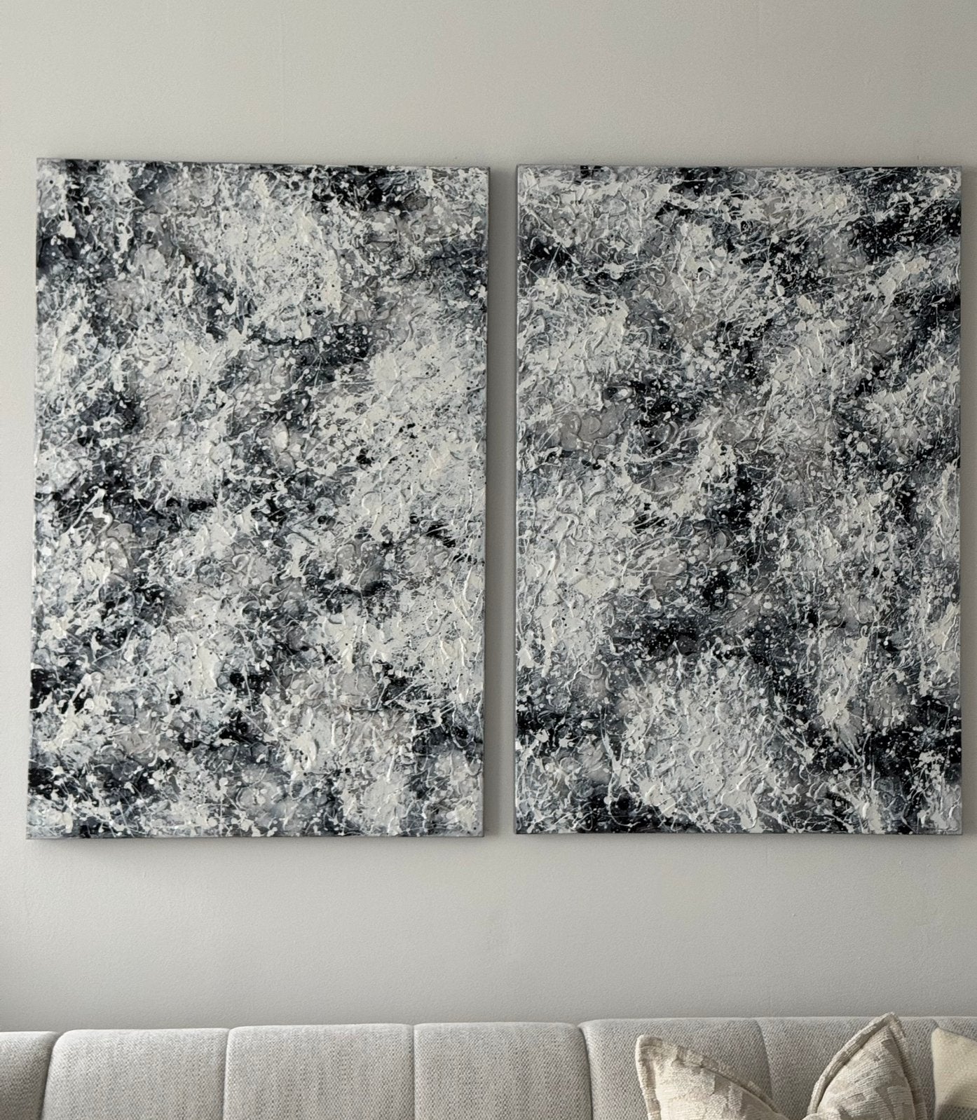 Twee schilderijen, 80x120 cm zo goed als nieuw, Ophalen of Verzenden