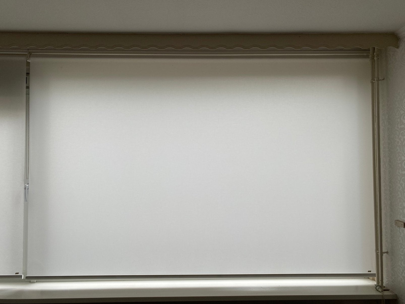 Rolgordijn, Ophalen, Gebruikt, Wit, 200 cm