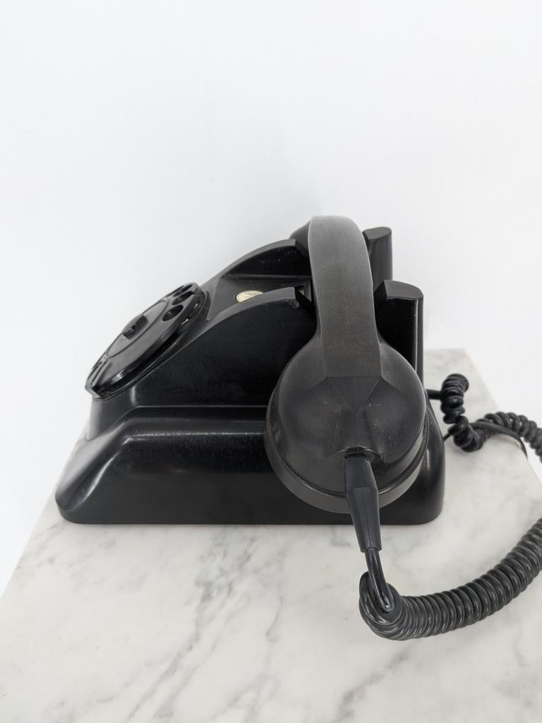 Vintage PTT Draaischijf Telefoon | Bakeliet Look | Jaren 50, Ophalen of Verzenden