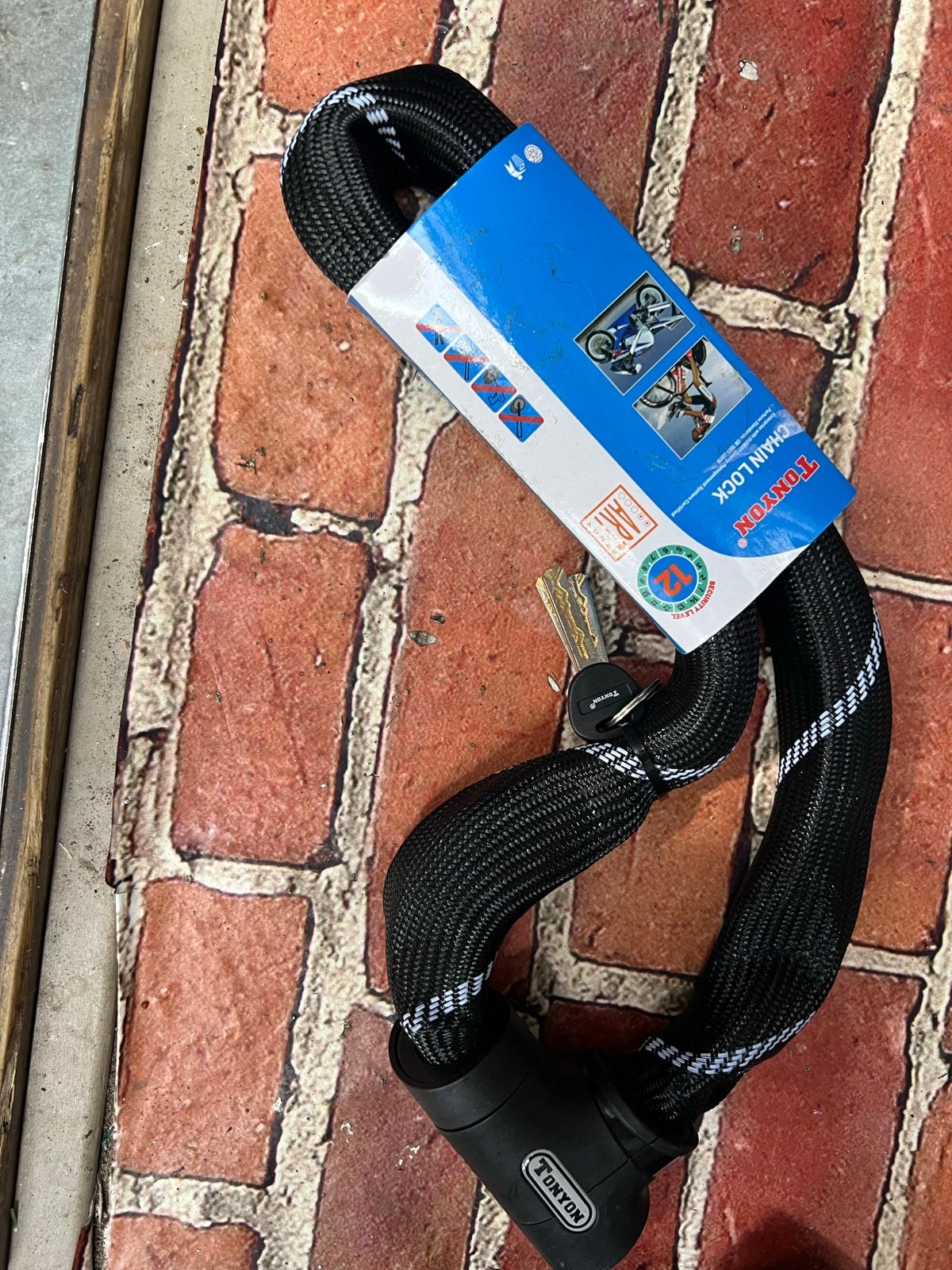 Nieuw TONYON Kettingslot voor fiets of scooter, Ophalen of Verzenden, Nieuw, Kettingslot