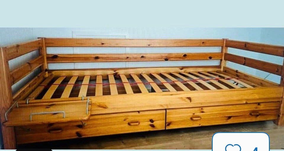 Flexa bed frame met 2 opbergruimte met weils, Ophalen, Zo goed als nieuw, Tweepersoons, Hout