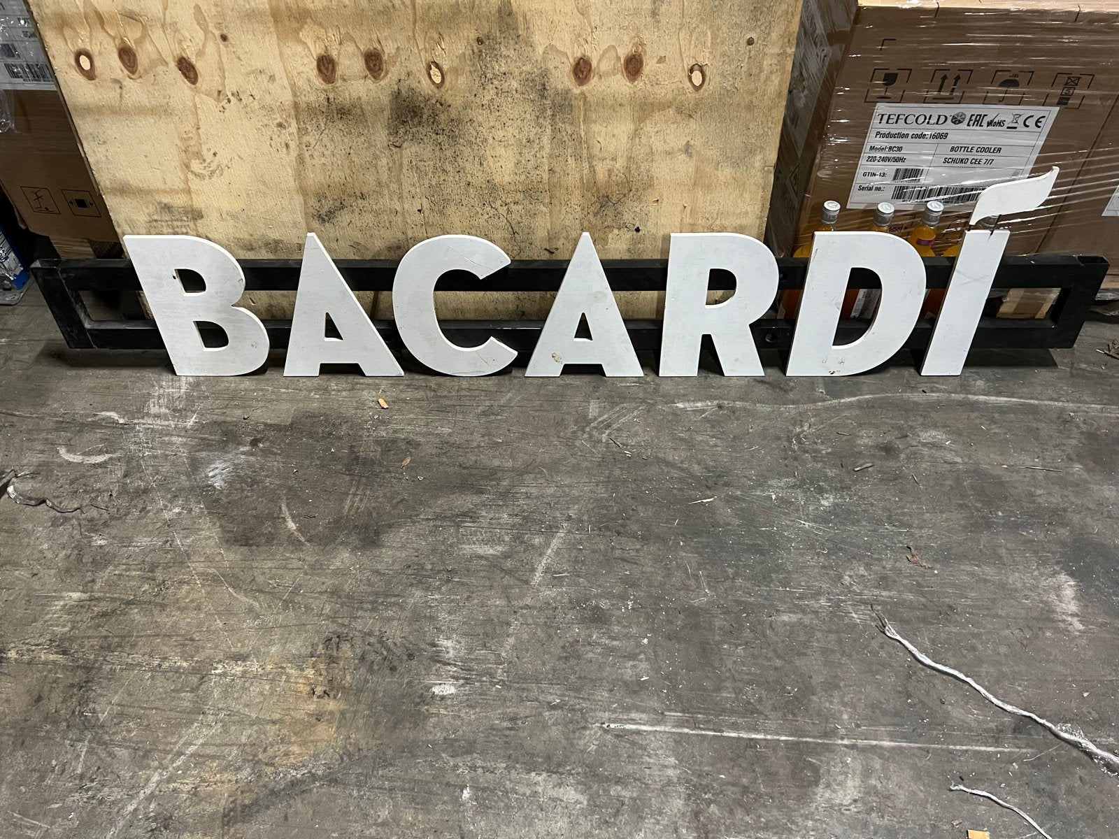 Bacardi Reclamebord/Logo - Uniek Decoratiestuk, Ophalen, Gebruikt, Reclamebord