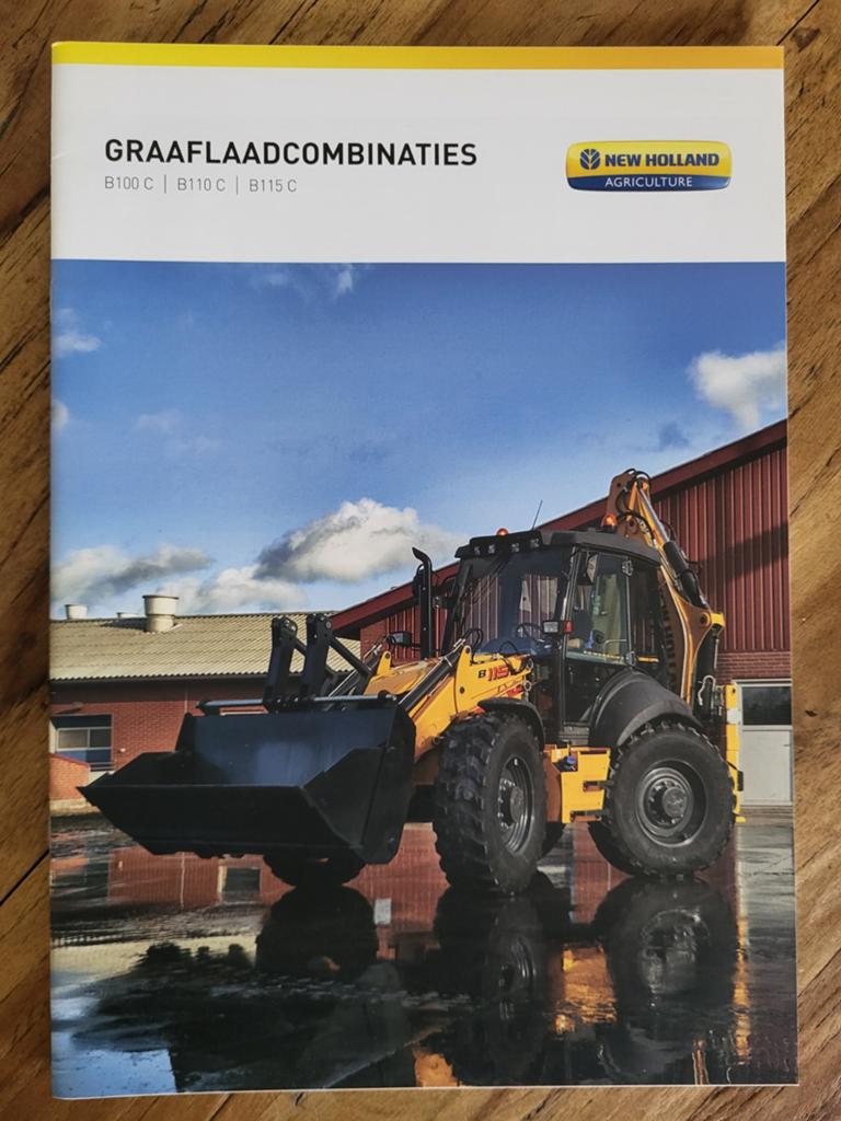 tractor folder New Holland graaflaadcombinaties, Boeken, Catalogussen en Folders, Ophalen of Verzenden, Zo goed als nieuw