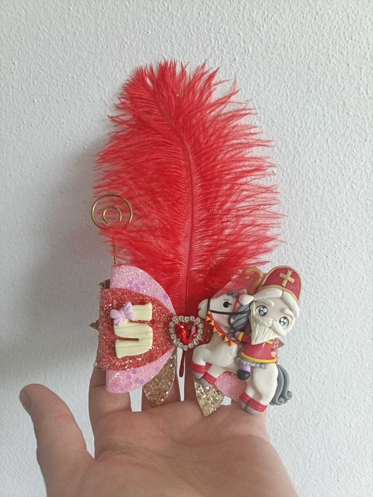sinterklaas xxl 10cm haarstrik alligator clip, Ophalen of Verzenden, Nieuw