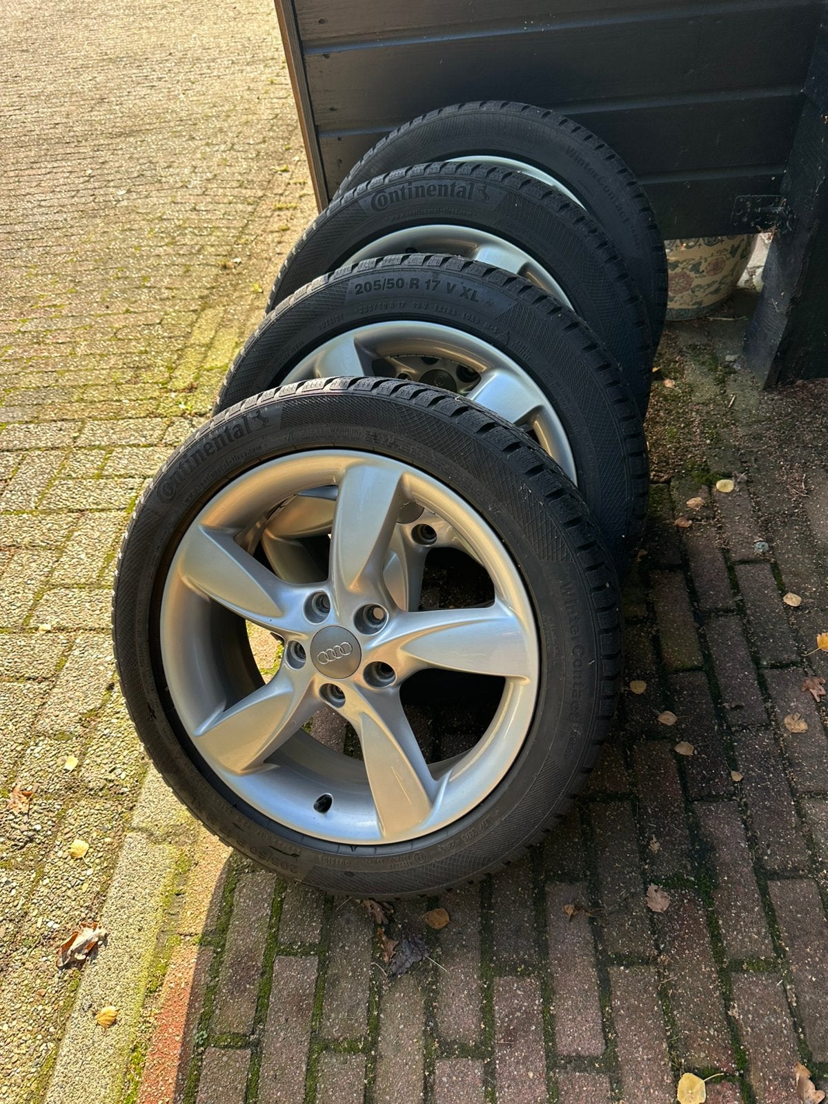 Audi A3 velgen met winterbanden, Ophalen, Gebruikt, Banden en Velgen, 17 inch