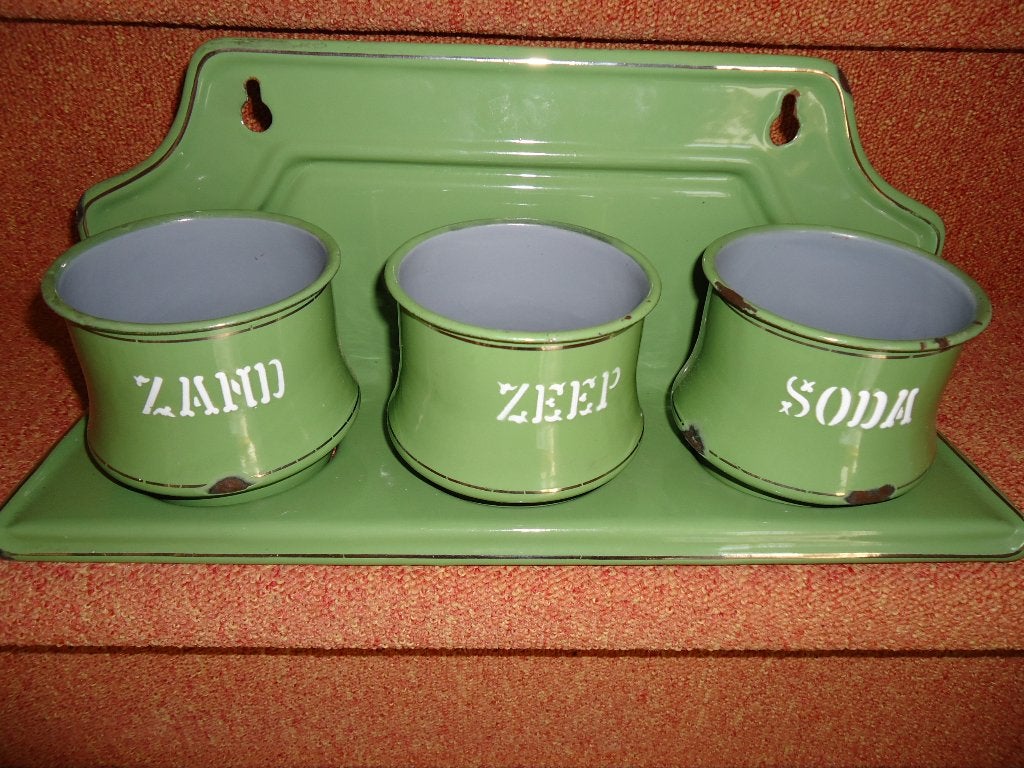 EMAILLE  GROEN, Antiek en Kunst, Ophalen of Verzenden