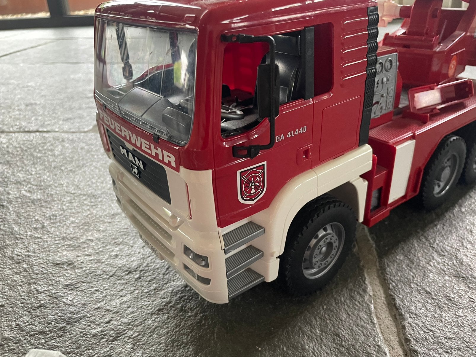 Bruder brandweer auto, Ophalen, Gebruikt