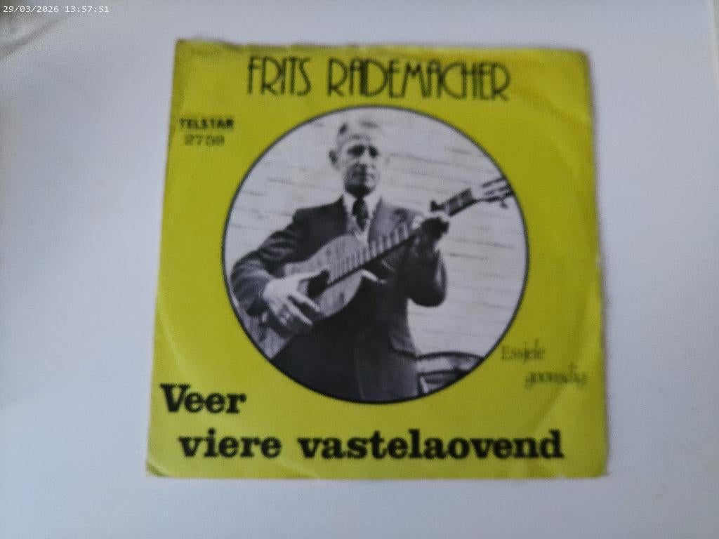 Frits Rademacher - Veer viere vastelaovend, Gebruikt, 7 inch, Single, Ophalen of Verzenden
