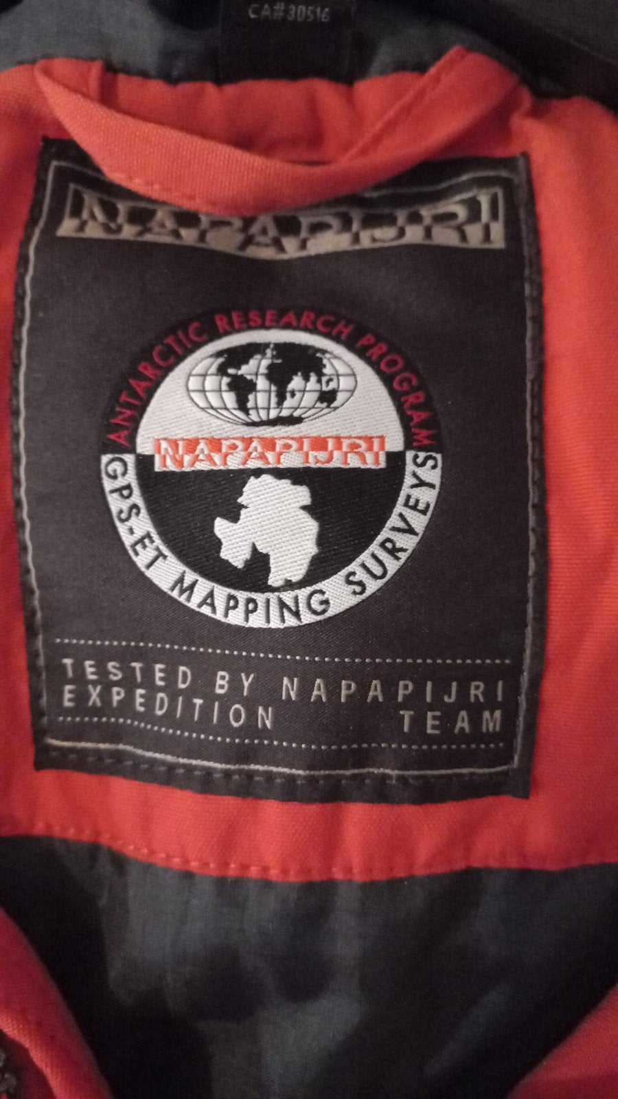 Napapijri Skidoo Winterjas - Rood - Maat L, Maat 52/54 (L), Oranje, Ophalen of Verzenden, Zo goed als nieuw
