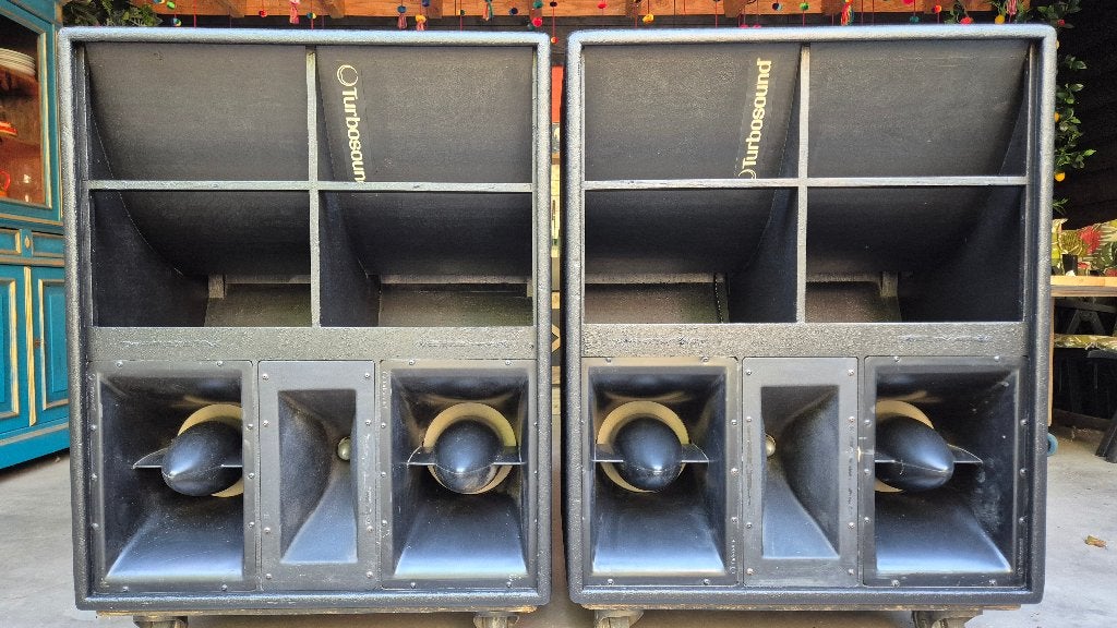 Turbosound TMS-3 Horn geladen scoop 3-weg speakers, Ophalen, Zo goed als nieuw, Audio