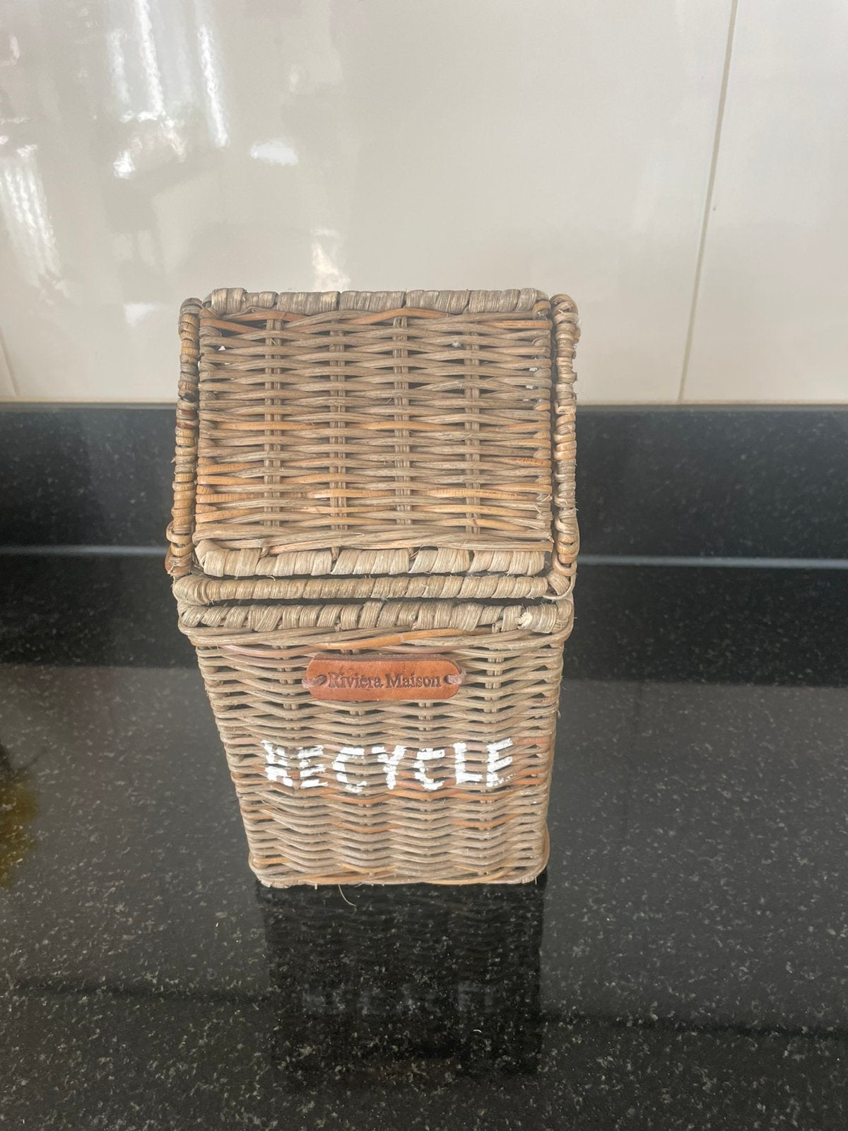 Riviera Maison rattan recycle mandje, Ophalen of Verzenden, Zo goed als nieuw
