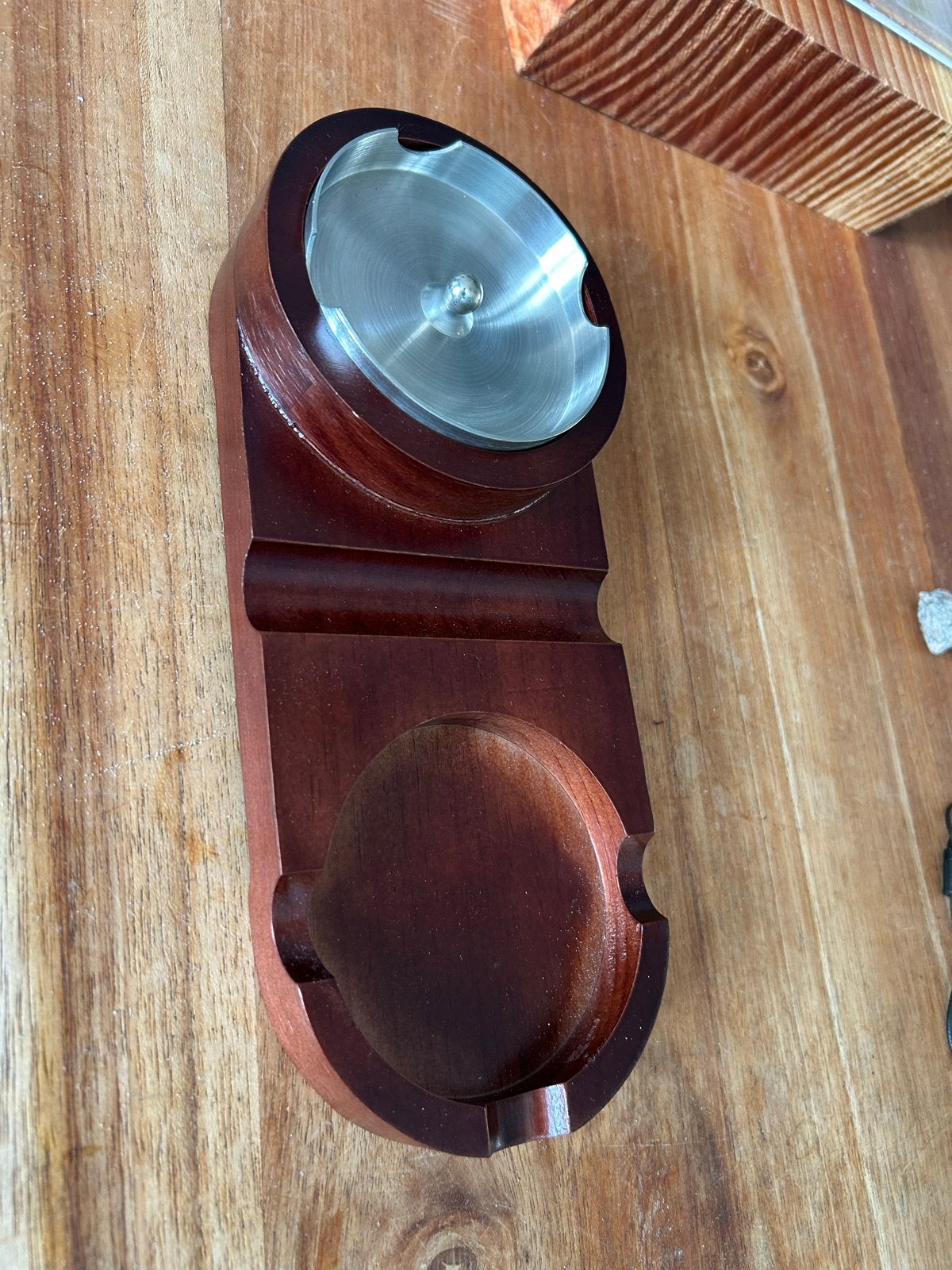 Houten Asbak sigaren asbak met drank tray, Verzamelen, Ophalen of Verzenden, Nieuw, Asbak