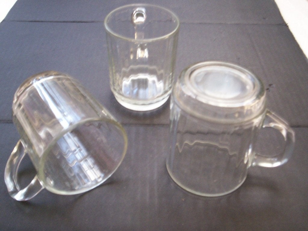 3x  Glazen BEKER blank doorzichtig 0,3 L. drinkbekers mokken, Huis en Inrichting, Keuken | Servies, Overige typen, Ophalen of Verzenden
