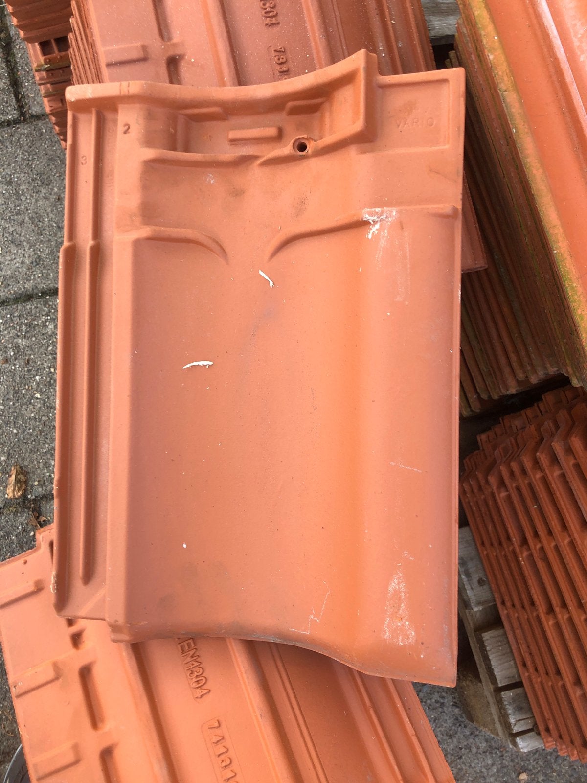 VHV vario dakpan natuur rood 125 st/ kantpan, Doe-het-zelf en Verbouw, Dakpannen en Dakbedekking, Ophalen, Steen of Klei, Zo goed als nieuw