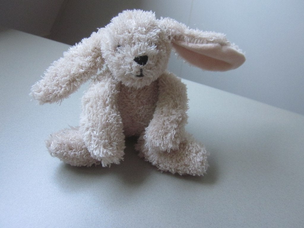 Hema lichtbruin ruwharig nieuw zacht pluche konijn knuffel, Hema, Overige karakters, Ophalen of Verzenden, Wasbaar