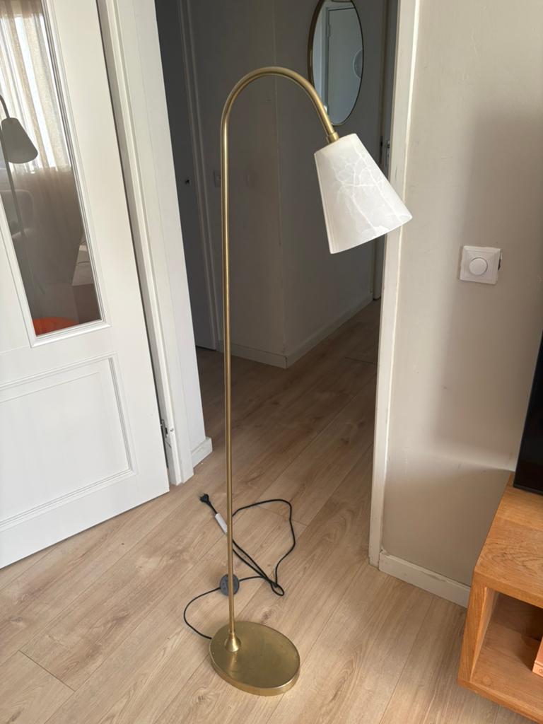 Zarahome gouden vloerlamp met albasten kap, Huis en Inrichting, Ophalen, Zo goed als nieuw, 150 tot 200 cm