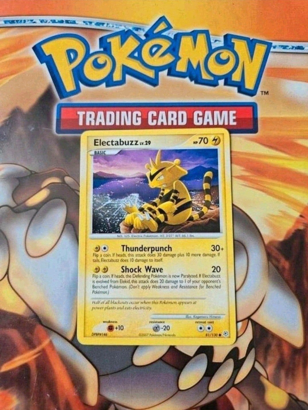 Electabuzz 81/130 Diamond&Pearl base set pokemon kaart, Ophalen of Verzenden, Gebruikt, Losse kaart
