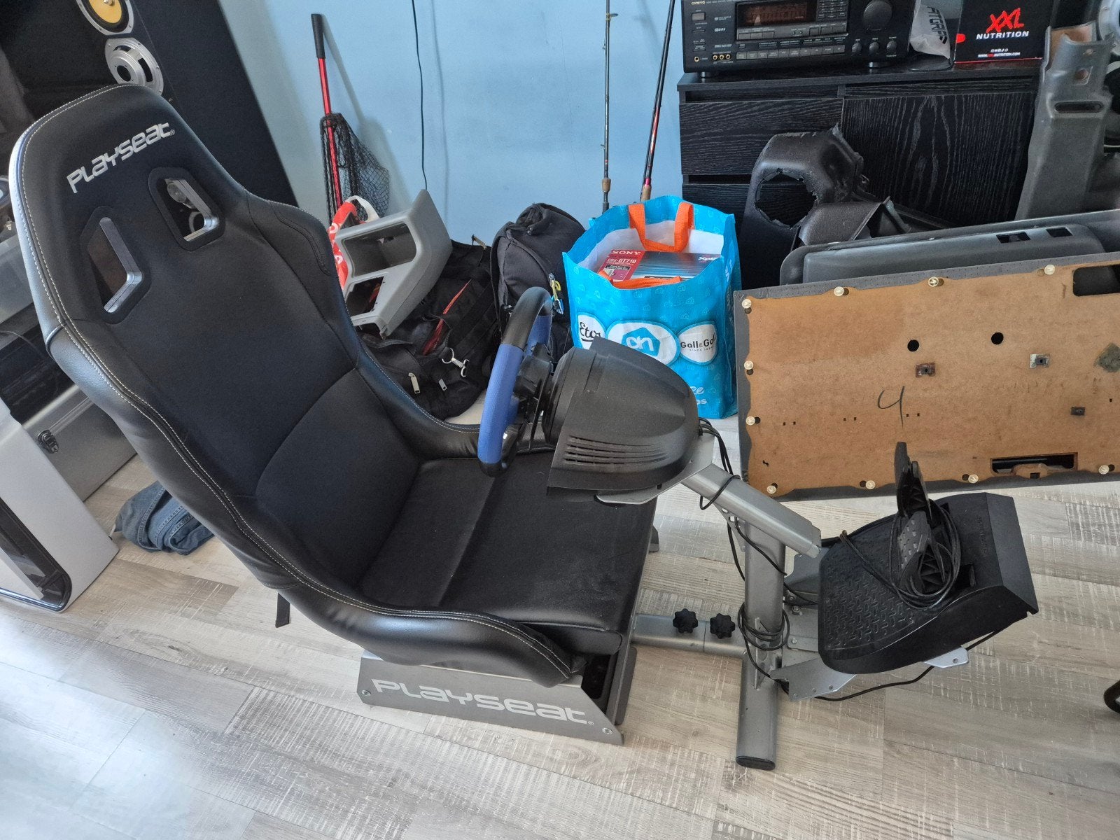 Thrustmaster T150 stuur met pedalen en Playseat, Spelcomputers en Games, Ophalen, Zo goed als nieuw, Playseat of Racestoel, PlayStation 3