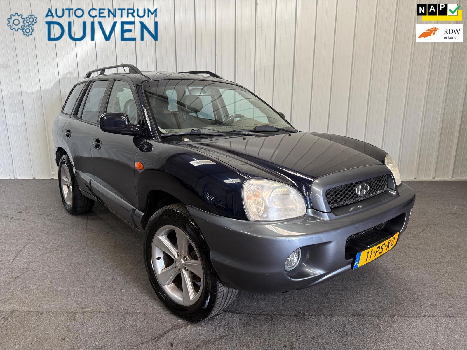 Hyundai Santa Fe 2.7i V6 4WD | Automaat | Airco | Trekhaak, Auto's, Hyundai, Automaat, Gebruikt, Beige, Blauw