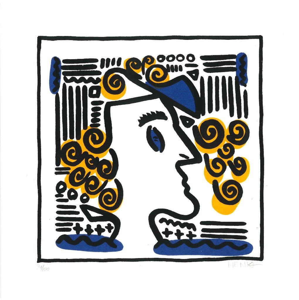 Zeefdruk van Henk de Bouter  Krul, Antiek en Kunst, Ophalen of Verzenden