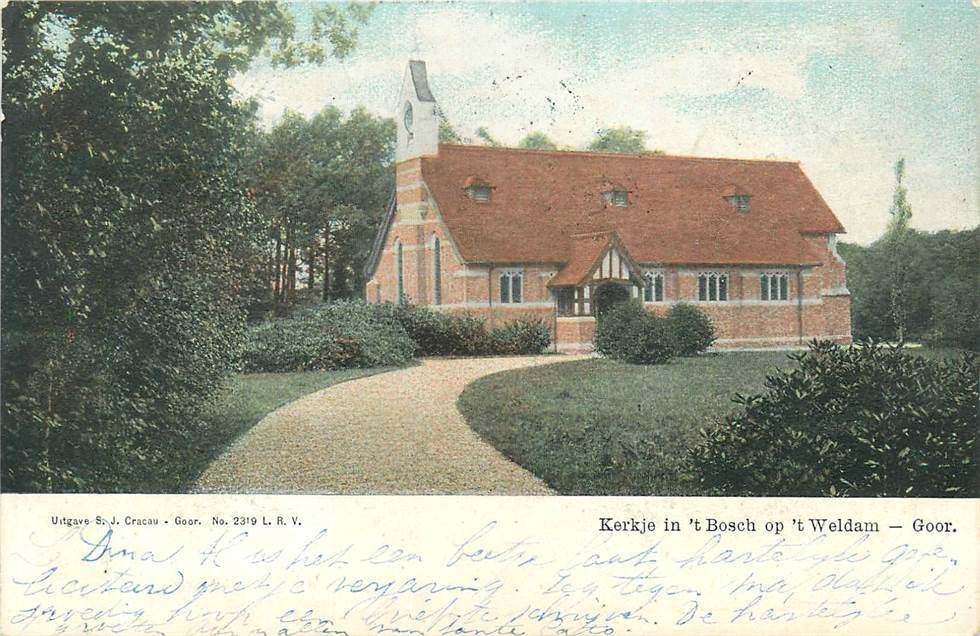304-251-039 Goor Kerkje in 't Bosch op 't Weldam, Ophalen of Verzenden, Voor 1920, Overijssel