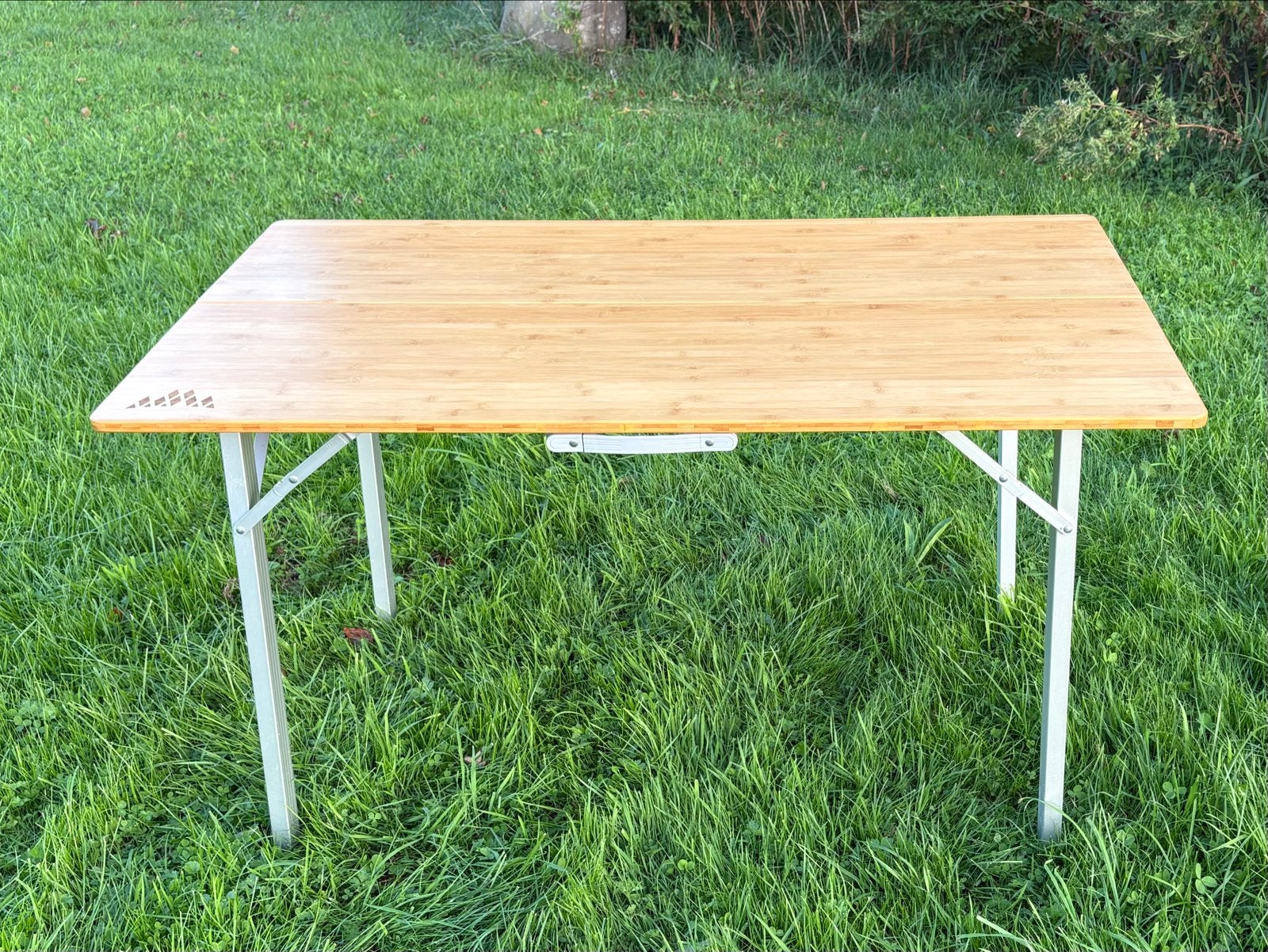 Obelink opvouwbare Bamboo 120 campingtafel, Ophalen, Zo goed als nieuw, Campingtafel