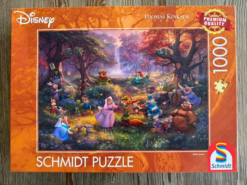 Legpuzzel Schmidt - Robin Hood - Thomas Kinkade - 1000 st., Ophalen of Verzenden, 500 t/m 1500 stukjes, Zo goed als nieuw