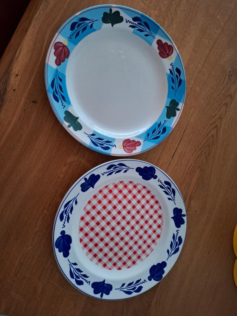 Boch Boerenbont & Bonter borden - set van 2, Keramiek, Ophalen of Verzenden, Zo goed als nieuw, Bord(en)