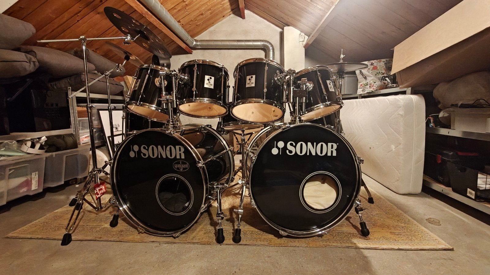 Sonor drumstel - 2 voor de prijs van 1!, Muziek en Instrumenten, Drumstellen en Slagwerk, Ophalen, Gebruikt, Sonor
