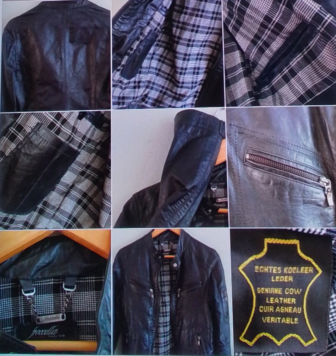 Froccella leren jas - Maat 50 (M), Froccella, Maat 48/50 (M), Zwart, Ophalen of Verzenden