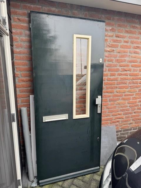 Buitendeur 93 x 211,5 met glas en brievenbus, Doe-het-zelf en Verbouw, Deuren en Horren, Ophalen, Gebruikt, 80 tot 100 cm, Buitendeur