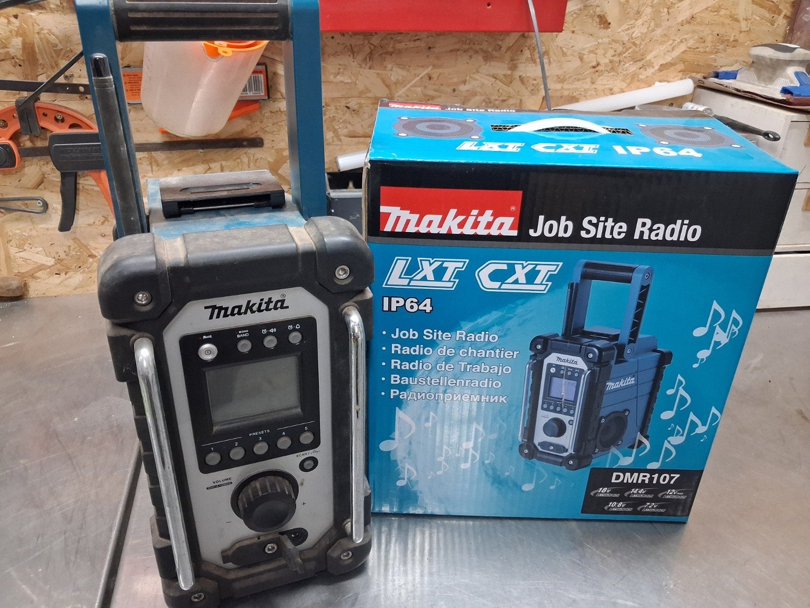 makita radio DMR 107, Audio, Tv en Foto, Radio's, Ophalen, Gebruikt, Bouwradio