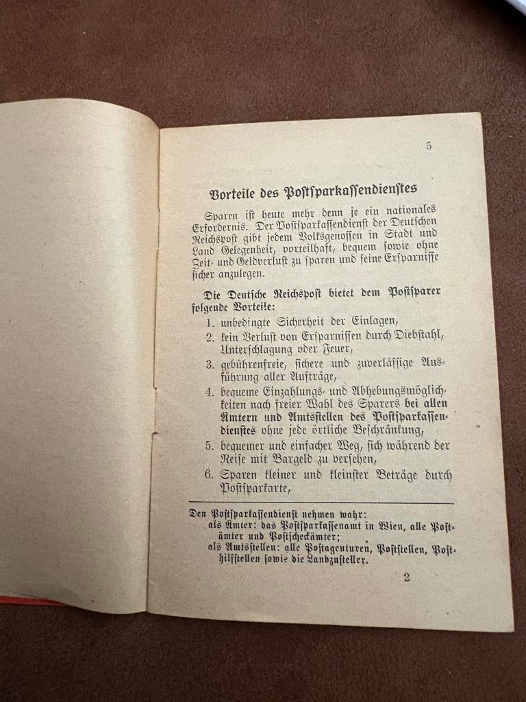 Deutsche Reichspost spaarboekje uit 1938, Verzamelen, Ophalen of Verzenden