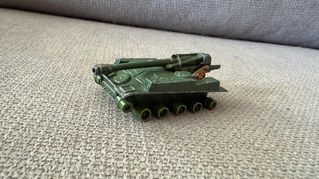 Vintage Matchbox Battle Kings K-107 155 MM Howitzer Tank, Ophalen of Verzenden, Gebruikt