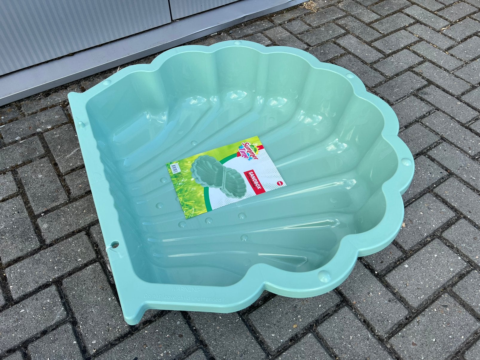 Summertime Schelp Zandbak 2-delig Groen 89x79x18cm, Ophalen of Verzenden, Nieuw