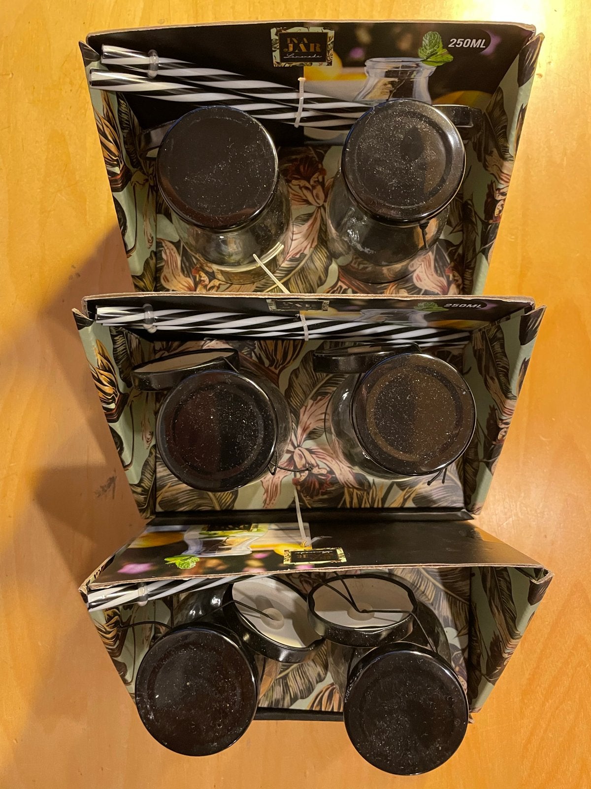 Gusta Limonade Jars met rietjes - 6 stuks, Nieuw, Gusta, Ophalen of Verzenden, Meerkleurig